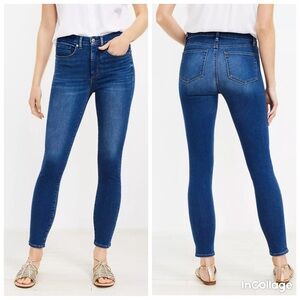 LOFT made and loved indigo wash woman’s Legging jeans stretch mid rise size 27/4